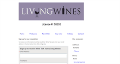 Desktop Screenshot of livingwines.com.au